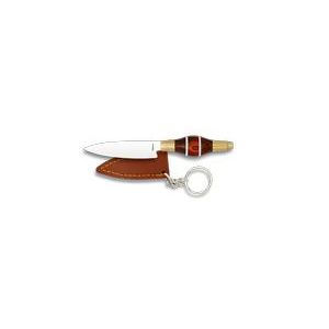 Cuchillo + Funda cuero St Roja Hoja de 5,5 cm