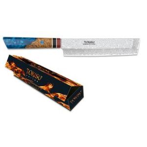 Cuchillo NAKIRI TOKISU hoja Damasco Hoja de 18 cm
