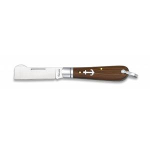 Navaja Marinera con hoja de acero 3CR13MOV de 6.50 cm y empuñadura de Madera de 9.10 cm