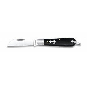 Navaja Marinera con hoja de acero 3CR13MOV de 7.00 cm y empuñadura de ABS / Negro de 9.00 cm
