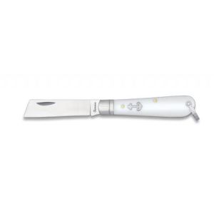 Navaja Marinera con hoja de acero 3CR13MOV de 7.40 cm y empuñadura de ABS / Blanco de 10.00 cm