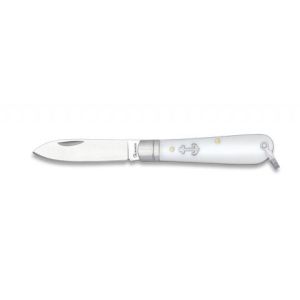 Navaja Marinera con hoja de acero 3CR13MOV de 7.70 cm y empuñadura de ABS / Blanco de 9.90 cm