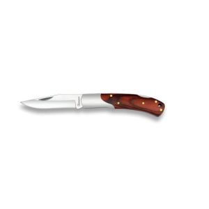 Navaja con hoja de acero 3CR13MOV de 7.60 cm y empuñadura de estamina / Roja de 10.30 cm