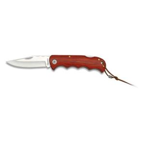 Navaja con hoja de acero 3Cr13Mov de 8.90 cm y empuñadura de estamina/Roja de 11.70 cm