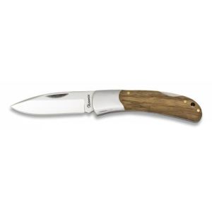 Navaja con hoja de acero 3Cr13Mov de 7.80 cm y empuñadura de Madera de 10.20 cm