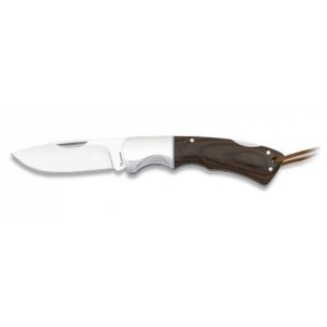 Navaja con hoja de acero 3Cr13Mov de 7.70 cm y empuñadura de estamina/Marron de 11.20 cm