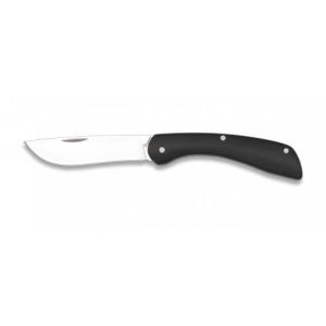 Navaja con hoja de acero 3Cr13Mov de 8.50 cm y empuñadura de estamina/Negro de 10.60 cm