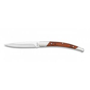 Navaja con hoja de acero 3Cr13Mov de 8.30 cm y empuñadura de estamina y Acero/Rojo de 14.40 cm