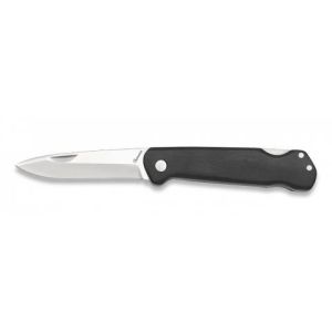 Navaja con hoja de acero Acero Inox 420 de 8.00 cm y empuñadura de estamina Negra de 10.50 cm