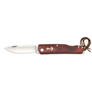 Navaja Marinera con hoja de acero 3Cr13Mov de 7.50 cm y empuñadura de Madera roja de 10.30 cm