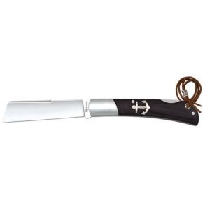 Navaja Marinera con hoja de acero 3Cr13MoV de 8.00 cm y empuñadura de estamina Negra de 10.00 cm