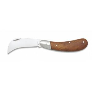 Navaja Tranchete con hoja de acero 3Cr13Mov de 7.50 cm y empuñadura de Madera de 11.40 cm