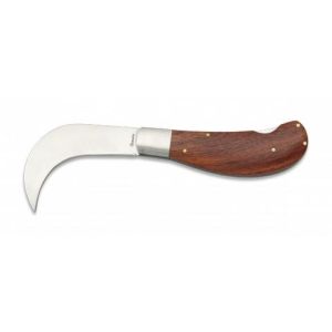 Navaja Tranchete con hoja de acero 3Cr13Mov de 8.00 cm y empuñadura de Madera de 12.10 cm