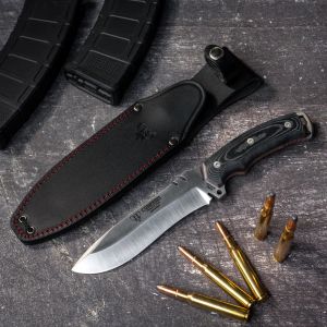 Cuchillo Cudeman 291-M Boina Verde CADETE hoja de acero Böhler N-695 y empuñadura de micarta negra de 12,5 cm