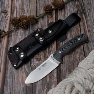 Cuchillo Cudeman 298-M FAB I "el original" hoja de acero Böhler N-695 de 11 cm y empuñadura de micarta negra de 12,5 cm