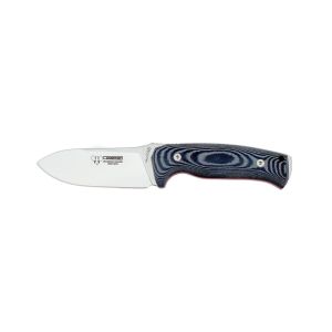 Cuchillo Cudeman 298-MC* FAB 1 hoja de acero inoxidable MoVa 1.4116 de 11 cm empuñadura de micarta negra de 12,5 cm funda de cuero