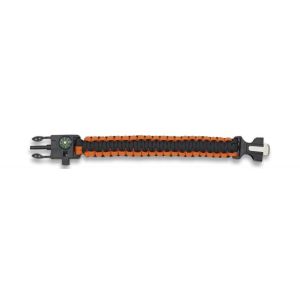 Pulsera de Paracord Supervivencia Naranja y negro Ref. 33878-NA
