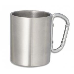 Vaso metálico con mosquetón