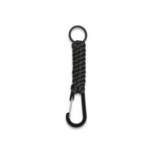 Mosquetón con paracord negro y anilla