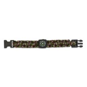Pulsera paracord CAMO con brújula