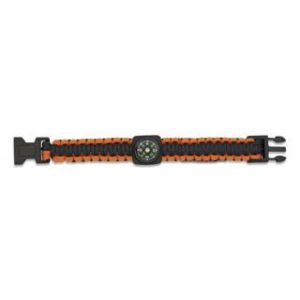 Pulsera paracord Naranja con brujula