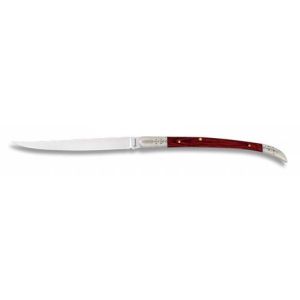 Navaja Estilete con hoja de acero 3Cr13Mov de 6.10 cm y empuñadura de estamina Roja de 7.20 cm