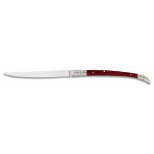 Navaja Estilete con hoja de acero 3Cr13Mov de 10.60 cm y empuñadura de estamina y Acero/Rojo y Acero de 12.00 cm