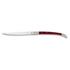 Navaja Estilete con hoja de acero 3Cr13Mov de 7.20 cm y empuñadura de estamina Roja de 8.40 cm