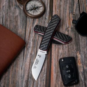 Navaja Cudeman La Marinera 386-C con hoja de acero Böhler N690-Co de 7 cm y empuñadura de fibra de carbono de 9,5 cm