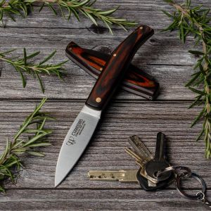 Navaja Cudeman Solsona 444-R hoja de acero 420 de 8 cm y empuñadura de estamina roja de 10 cm