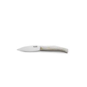 Navaja Pallarès Busa Nº0 de 8 cm con hoja de acero inoxidable y Asta de Ciervo Blanco