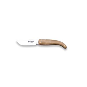Navaja Expósito Albateña Nº 00 con hoja de acero Mova de 6 cm y empuñadura de madera de olivo y pistón AB-00/O