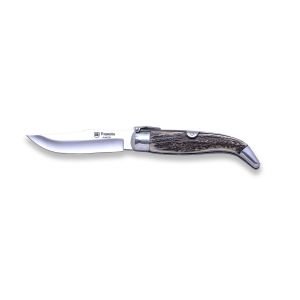 Navaja Expósito Albateña Nº 0 con hoja de acero Mova de 8 cm y empuñadura de asta de ciervo AB-0/CV
