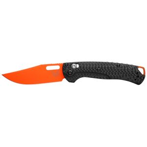 Navaja Benchmade Mini Taggedout 15533OR-01 con hoja de acero Acero CPM Magnacut de 7.7 cm y de fibra de carbono de 10.4 cm