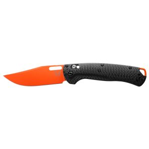 Navaja Benchmade Taggedout 15535OR-01 con hoja de acero Acero CPM MagnaCut de 9.0 cm y de fibra de carbono de 11.7 cm