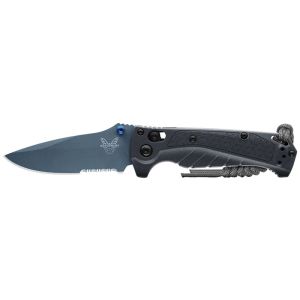 Navaja Benchmade Mini Adira 18065SBT-01 con hoja de acero Acero CPM MagnaCut de 8.2 cm y empuñadura de Grivory (material compuesto) de 10.8 cm