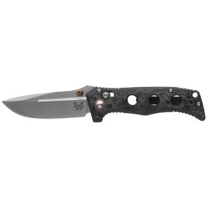 Navaja Benchmade Mini Adamas 273-03 con hoja de acero Acero CPM MagnaCut de 8.3 cm y empuñadura de Fibra de carbono de 11.1 cm