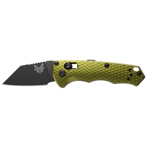 Navaja Benchmade Partial Immunity - Verde 2950BK-2 con hoja de acero CPM M4 de 5.0 cm y empuñadura de aluminio de 8.7 cm
