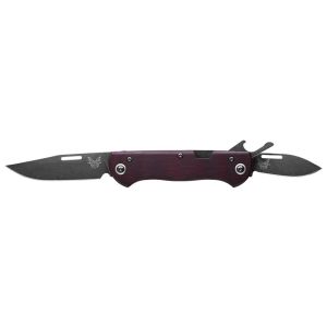 Navaja Benchmade Weekender Burgundy 317BK-02 con hoja de acero Acero CPM S90V de 7.6 cm y empuñadura de Micarta de 10.3 cm