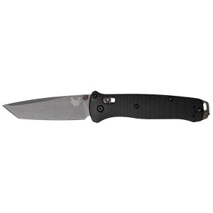 Navaja Benchmade Bailout Storm Gray 537GY-03 con hoja de acero CPM M4 de 8.6 cm y empuñadura de aluminio de 12.0 cm