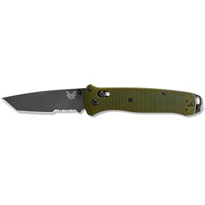 Navaja Benchmade Bailout 537SGY-1 con hoja de acero CPM M4 de 8.6 cm y empuñadura de aluminio de 11.3 cm