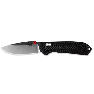 Navaja Benchmade Mini freek 565-1 con hoja de acero Acero CPM S90V de 7.6 cm y empuñadura de Fibra de carbono de 10.3 cm