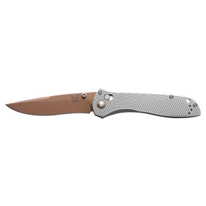 Navaja Benchmade Seven - Ten 710FE-24 con hoja de acero Acero CPM S90V de 10.2 cm y empuñadura de aluminio de 12.5 cm
