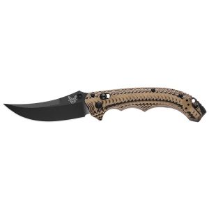 Navaja Benchmade Mini Bedlam 865BK-01 con hoja de acero Acero CPM S90V de 8.8 cm y empuñadura de G-10 de 13.2 cm