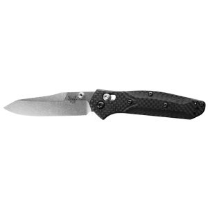 Navaja Benchmade Mini Osborne 945-2 con hoja de acero Acero CPM S90V de 7.4 cm y empuñadura de Fibra de carbono de 9.8 cm