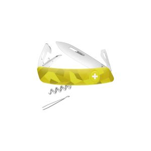 Navaja multiusos suiza Swiza C04 Silva con hoja de acero 440C de 7,5 cm, linerlock y empuñadura de color camuflaje. Once usos diferentes