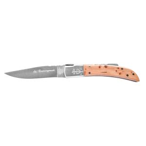 Navaja Camarguais Nº12 Tridente soldado 10090 con hoja de acero 12C27 de 10.5 cm y empuñadura de enebro de 11.5 cm
