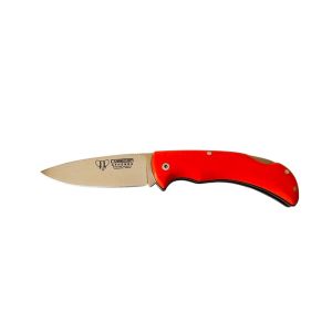 Navaja Cudeman 345-J ATHENEA hoja de acero Böhler N-690Co de 8 cm y empuñadura de G-10 naranja de 10,5 cm con funda de cuero opcional