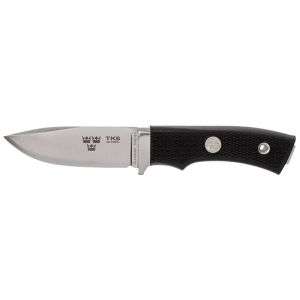 Cuchillo Fällkniven Tre Kronor con hoja de acero 3G de 8.0 cm y empuñadura de Thermorun (material de polímero resistente) de 9.5 cm