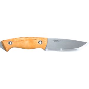 Cuchillo nórdico HELLE 600 Utvaer con hoja de acero 12C27 de 10.0 cm y empuñadura de Abedul rizado y fibra vulcanizada de 11.0 cm